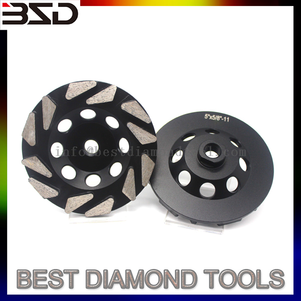 30#-400# Drop water segment 8 height with screw thread cup grinding wheel for concrete 