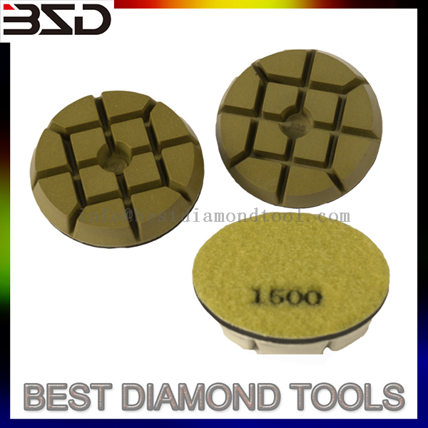 4 inch resin hybrid diamond polishing pads wet resin floor polishing pads