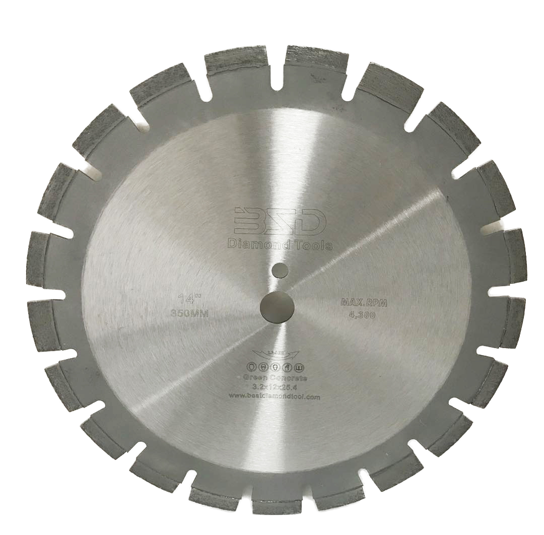 Soft Cut Green Concrete Cutting Diamond Saw Blade Disc 14inch 16 Inch