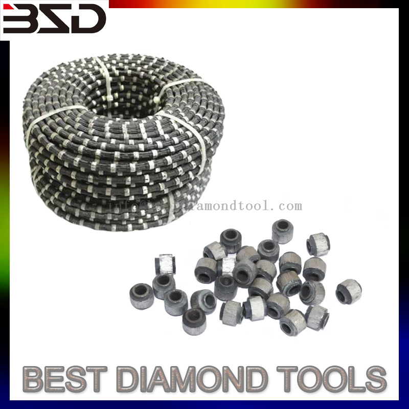 Sintered Beads Cutting Rope Diamond Wire Saw for Concrete Stone